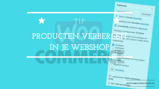 Product verbergen in je webshop